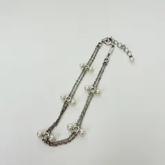 【中古】MIKIMOTO ミキモト チェーン ブレスレット シルバー / パール シルバー / ホワイト ヴィンテージ レディース【中古美品】HIBUOCHI VINTAGE hboc250817a08のサムネイル