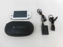  中古品 ゲーム PS Vita 本体 PCH-1000 クリスタルホワイト 動作品 本体のみ 充電器・ケース付きのサムネイル