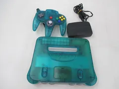  中古品 ゲーム NINTENDO 64 本体 NUS-001 クリアグリーン 動作品 コントローラー付きのサムネイル