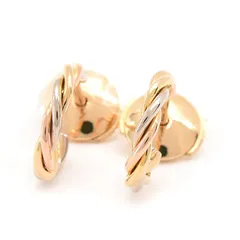 カルティエ ピアス レディース トリニティ ツイスト フープピアス ゴールド Cartier 750YG×WG×PG 中古のサムネイル