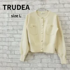 TRUDEA 長袖カーディガン ボタン 胸ポケット L 古着のサムネイル