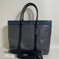 ✨美品✨コーチ メトロポリタン 2way トートバッグ ビジネス レザー 紺