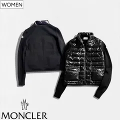 【定価104,500円(税込)】MONCLER モンクレール リュクスな表情を生む異素材MIX！MAGLIONE TRICOT CARDIGAN ウールニットダウンカーディガン ブルゾン ジャケット 国内正規品/モンクレールジャパン  E20939457200のサムネイル