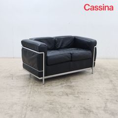 取付無料！ル・コルビジェ LC2 カッシーナ 最高級本革キャメルシングル