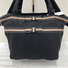 5940　TOCCA　トッカ　2way　ショルダーバッグ　ハンドバッグ　トートバッグ　ブラック　黒　ベージュ　キャンバス　リボン　レディース　小さめのサムネイル