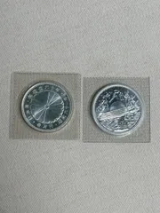 【新品未開封/一万円硬貨2枚セット】天皇陛下御在位60年記念 1万円銀貨 2枚セット ブリスターパックのサムネイル
