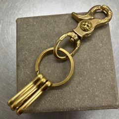 CLUCT 真鍮 ブラス 厚手カラビナ キーリング 両面に刻印クラフトマン