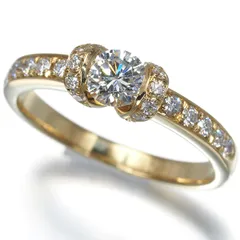 ロイヤルアッシャー リング ダイヤ ダイヤモンド 0.33ct/0.22ct 11号 K18YG #196087のサムネイル