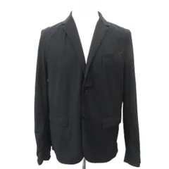 ディーゼル DIESEL テーラードジャケット 上着 シングル ミドル丈 48 黒 ブラック ナイロン 収納袋付き /HO1 ■GY99のサムネイル