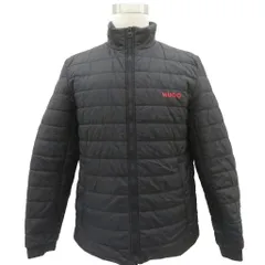 ヒューゴボス HUGO BOSS 中綿ジャケット 黒 ブラック スタンドカラー ジップアップ ミドル丈 /YS40 ■GY99のサムネイル
