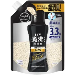 レノア 煮沸レベル超消臭 抗菌ビーズ MEN Fresh Musk 清潔感あふれるムスクの香り 詰め替え 1410mL 柔軟剤と一緒に使って効果長続き [MEN] [詰め替え 1410mL]のサムネイル