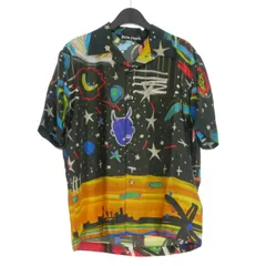 パームエンジェルス PALM ANGELS 23AW Starry Night Bowling Shirt シルクシャツ オープンカラーシャツ 半袖 46 黒 ブラック PMGG005E23FAB0021084のサムネイル