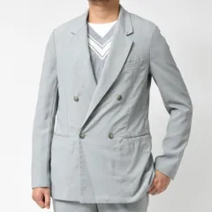 【40%OFF】01サイズ グレー mando（マンド） ウォッシュドポリエステル4Bダブルジャケット 20193-002 17001400037 新品のサムネイル