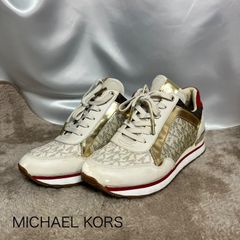 美品 MICHAEL KORS スニーカー ホワイト ブラウン キャメル 8M - メルカリ