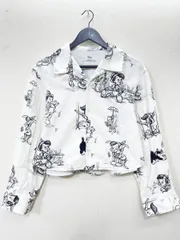Disney SERIES CREATED by MOUSSY マウジー ドローイングタッチ ピノキオ ディズニー コットン ジャケット sizeF/白 ■■レディースのサムネイル