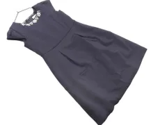 any SiS エニィスィス ビジュー フレンチスリーブ タック ワンピース size2/紺 ■◆ レディースのサムネイル