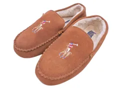POLO RALPH LAUREN ポロ ラルフローレン ポニー 刺繍 モカシン シューズ size27/茶 ◇■ メンズのサムネイル