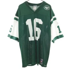 Reebok リーボック NFL 半袖 ゲーム シャツ L グリーン系 ニューヨークジェッツ ビニーテスターバーディ メンズ 古着のサムネイル