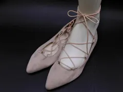 URBAN RESEARCH アーバンリサーチ ポインテッドトゥ レースアップ フラット パンプス size36/ライトベージュ ■■ レディースのサムネイル