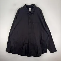 古着 ブルックスブラザーズ Brooks Brothers 長袖シャツ ボタンダウン 胸ポケ XL  ブラック系 無地 メンズのサムネイル