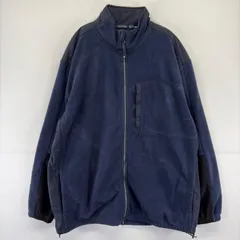 古着 ノーティカ NAUTICA フリースジャケット フルジップ ワンポイント刺繍ロゴ 大きいサイズ 2XL  ネイビー メンズのサムネイル