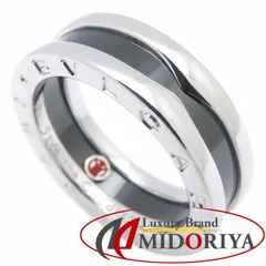 BVLGARI ブルガリ セーブザチルドレン ビーゼロワン リング 指輪 #55 14.5号 B.zero1 シルバー925xブラックセラミック  レディース/295746【中古】【BJ】のサムネイル