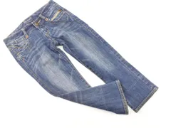 BURBERRY バーバリー ブルーレーベル USED加工 クロップド デニムパンツ size24/青 ■◆ レディースのサムネイル