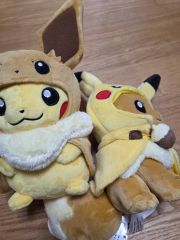 ポケモンセンター限定 ポンチョを着たイーブイ ピカチュウ ぬいぐるみ