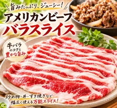 冷凍庫にあると頼れる アメリカ産 牛バラスライス 500g（250g×2P）約3mmスライス 冷凍 牛肉 焼肉 炒め物 牛丼に 赤身料理・ステーキ・ローストビーフにのサムネイル