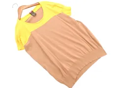 DOUBLE STANDARD CLOTHING ダブルスタンダードクロージング サマー ニット セーター sizeF/黄x茶 ■◆ レディースのサムネイル