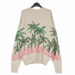 パームエンジェルス PALM ANGELS 23AW PALMS ROW PRINTED SWEATER グラフィックプリントセーター ニット 長袖 M バターグリーン PMHE054E23KNI0050455 国内正規のサムネイル