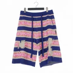 パームエンジェルス PALM ANGELS 23AW STRIPED KNIT POLO SHORT ニットショーツ ショートパンツ S ブルー 青 PMHM007F23KNI0014632のサムネイル