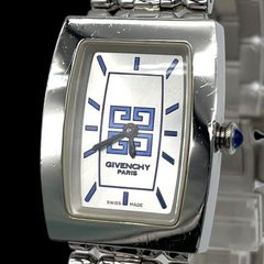 GIVENCHY ジバンシィ アプサラス Gロゴ スクエア ブルー×シルバー