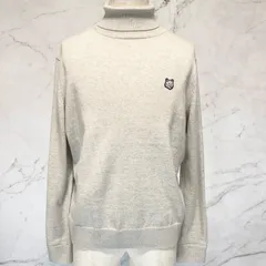MAISON KITSUNE メゾンキツネ　Fox Head Patch Regular Turtleneck Sweater フォックスヘッドパッチ　レギュラー　タートルネック　セーター　ニット　ウール　グレー　Mサイズ　LM00812KT1036のサムネイル