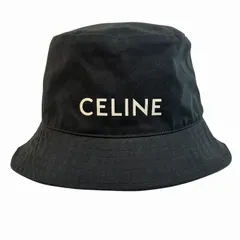 【CELINE】 セリーヌコットンバケットハット LOGO BUKET HAT ブラック 黒 Lサイズ 定番 帽子 レディース メンズ ユニセックス 【中古品】 USED-AB 【9304】のサムネイル