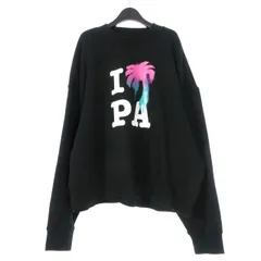 パームエンジェルス PALM ANGELS 23SS I LOVE PA CREW プリント スウェットプルオーバー トレーナー 長袖 L ブラック 黒 PMBA026S23FLE0021084 国内正規のサムネイル