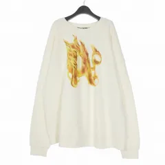 パームエンジェルス PALM ANGELS 24SS BURNING MONOGRAM CREWNECK クルーネックスウェット トレーナー 長袖 XL オフホワイト 白 PMBA074R24FLE0040360のサムネイル