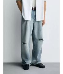 着画有り ZARA RELAXED BAGGY 40 ダメージジーンズ バギー 着画有り ZARA RELAXED BAGGY 40 ダメージジーンズ バギー - メルカリ