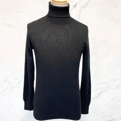 Loro Piana ロロピアーナ　カシミヤ　ニット　セーター　長袖　タートルネック　イタリア製　カシミア100% ブラック　黒　黒色　44サイズのサムネイル