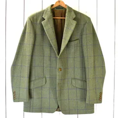 英国製HACKETT 段返り 3つボタン シングル ツイードジャケット L モスグリーン ウインドペン 袖口4つ釦本切羽 HXJAZ736650GK / 6TF043 【送料無料】【中古】【メンズビジネス】202606のサムネイル