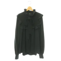 ミュゲ muguet ボウタイフリルブラウス 長袖 前開き F ネイビー /DO ■OSのサムネイル