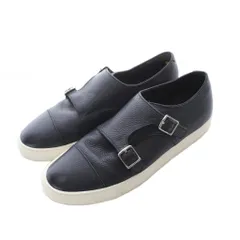 バーニーズニューヨーク BARNEYS NEW YORK ダブルモンクストラップ レザードレススニーカー シューズ 39 24.5cm ネイビー レザー /RI ■OS ■GY62のサムネイル