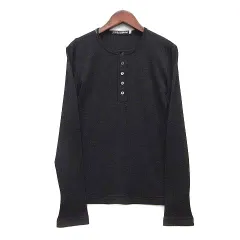 ドルチェ&ガッバーナ ドルガバ DOLCE&GABBANA ウール ニット ヘンリーネック プルオーバー 長袖 カットソー ダークグレー 40 イタリア製 ☆AA★のサムネイル