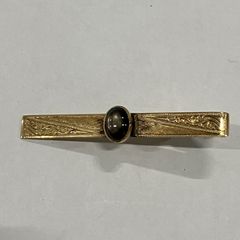 h*n様 K10刻印 金 ゴールド 石付きネクタイピン ピンク ☆ 18K刻印 18金 ゴールド ネクタイピン ビジネス オフィス 石付き