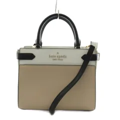 ケイトスペード KATE SPADE ステイシー スモール サッチェル ハンドバッグ ショルダーバッグ 2way レザー ベージュ 黒 ブラック /AN37のサムネイル