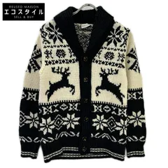 MONCLER　モンクレール　アイボリー×ブラック ノルディック柄 MAGLIONE TRICOT CARDIGAN カウチンニット　Sのサムネイル