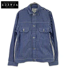 sacai　サカイ　21年製 21-02493M ブルー×ホワイト ストライプ ロングスリーブ ボタンシャツ　1のサムネイル
