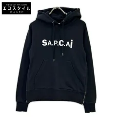 A.P.C.　アーペーセー　【×sacai】21E2-COEON-M27655 ブラック フロントプリント フーディ　XXSのサムネイル