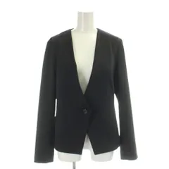 セオリーリュクス theory luxe ノーカラージャケット 上着 38 黒 ブラック Vネック 長袖 シングルブレスト 035304115 /AP40 ▲Hのサムネイル
