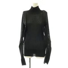 サカイ sacai 24SS Knit Pullover サテン切替リブニット カットソー 長袖 1 ブラック /HK ■OSのサムネイル